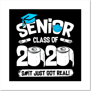 Senior Class of 2020 Graduation Getting Real Toilet Paper T-Shirt Posters and Art